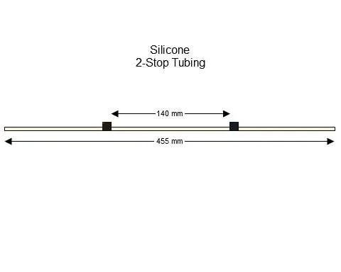 Silicone 2-Stop蠕动泵管(黑色/黑色)