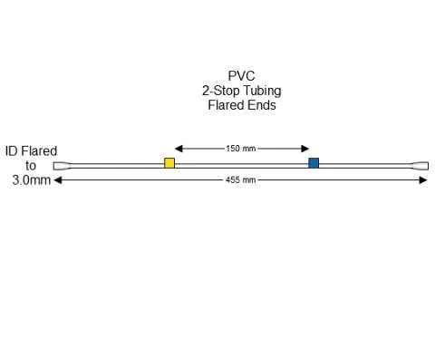 蠕动泵管Flared 2-Stop PVC Yellow-Blue Pump