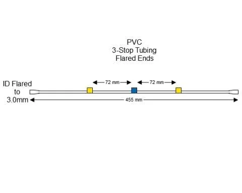 蠕动泵管Flared 3-Stop PVC Yellow-Blue Pump